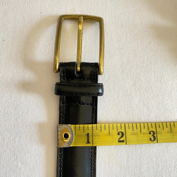 Grant Thomas Mens Belt 42/105 Black Leather Handcrafted In America Double Stitch - Picture 12 of 12